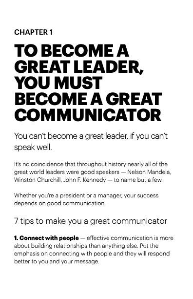 To become a great leader To become a great leader