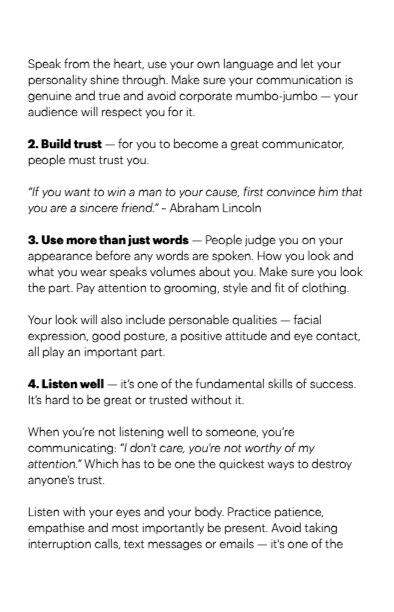 Speak from the heart